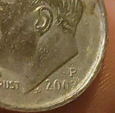 2002 dime struck on wrong planchet error showing size and composition mismatch